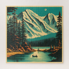 Lake Louise Banff Nationaal Park Retro Reis Legpuzzel