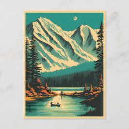 Lake Louise Banff Nationaal Park Retro Reizen Briefkaart