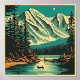 Lake Louise Banff Nationaal Park Retro Reizen Poster