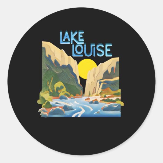 Lake Louise Banff National Park Alberta Canada Ronde Sticker (Voorkant)