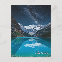 Lake Louise bij Banff National Park Night Briefkaart