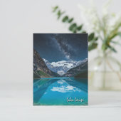 Lake Louise bij Banff National Park Night Briefkaart (Staand voorkant)