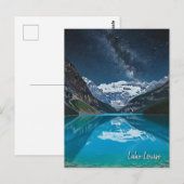 Lake Louise bij Banff National Park Night Briefkaart (Voorkant / Achterkant)