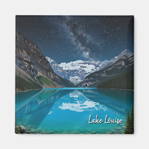 Lake Louise bij Banff National Park Night Magneet