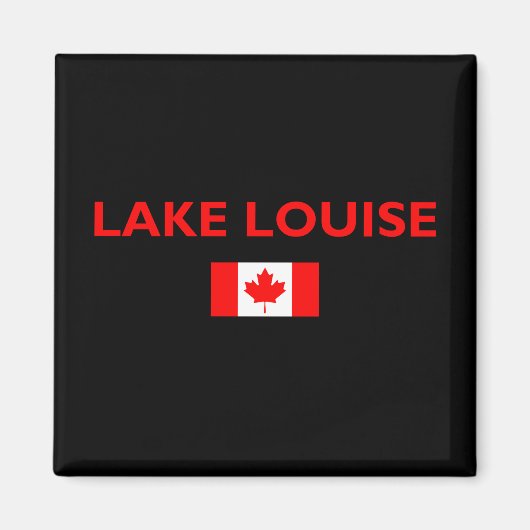 Lake Louise Canada Canadian Flag Dark Color Magneet (Voorkant)