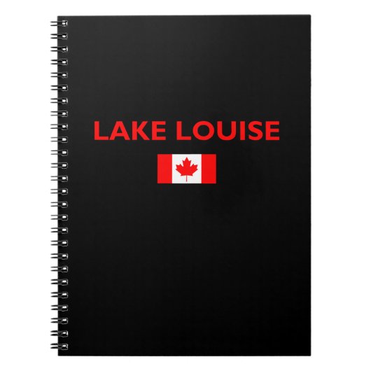 Lake Louise Canada Canadian Flag Dark Color Notitieboek (Voorkant)