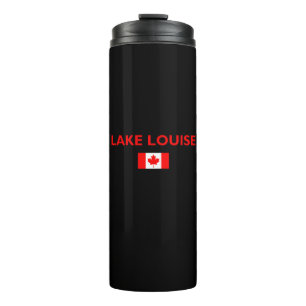 Lake Louise Canada Canadian Flag Dark Color Thermosbeker