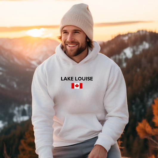 Lake Louise Canada Canadian Flag Light-Color Hoodie