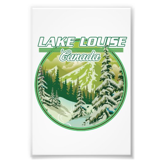 Lake Louise Canada logo Foto Afdruk (Voorkant)