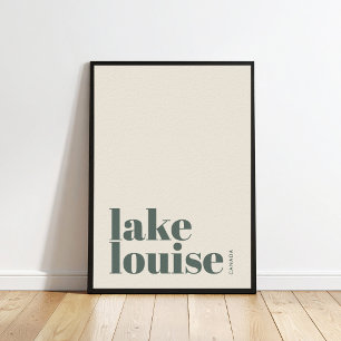 Lake Louise Canada modern stad Poster