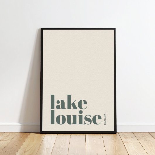 Lake Louise Canada modern stad Poster