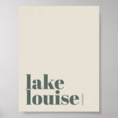 Lake Louise Canada modern stad Poster (Voorkant)