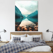 Lake Louise, Canada. Panoramisch Landschap Canvas Afdruk (Insitu (Slaapkamer))