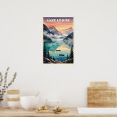 Lake Louise Canada Vintage Reis Poster (Keuken)