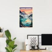 Lake Louise Canada Vintage Reis Poster (Thuiskantoor)