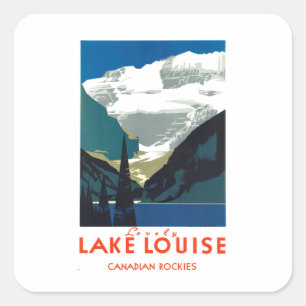 Lake Louise Canadese Rockies Canada Vierkante Sticker