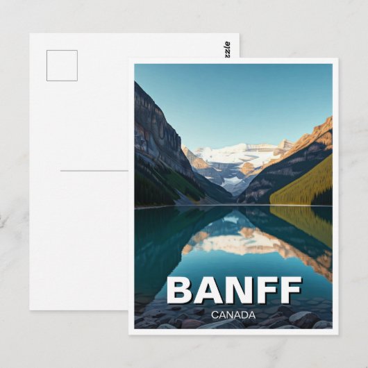 Lake Louise in het Banff National Park Canada Briefkaart (Voorkant / Achterkant)