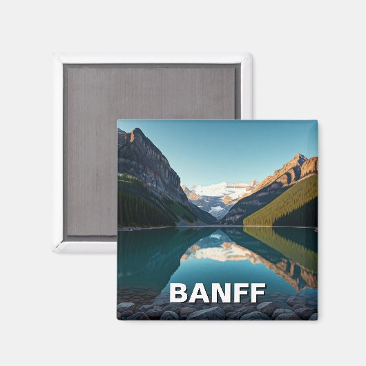 Lake Louise in het Banff National Park Canada Magneet (Voorkant / Achterkant)