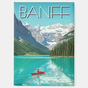 Lake Louise in het Banff National Park Canada Magneet