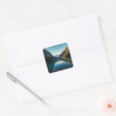 Lake Louise in het Banff National Park Canada Vierkante Sticker (Envelop)