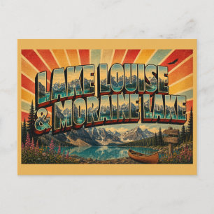 Lake Louise & Moraine Lake Gletsjermeren Berg  Briefkaart