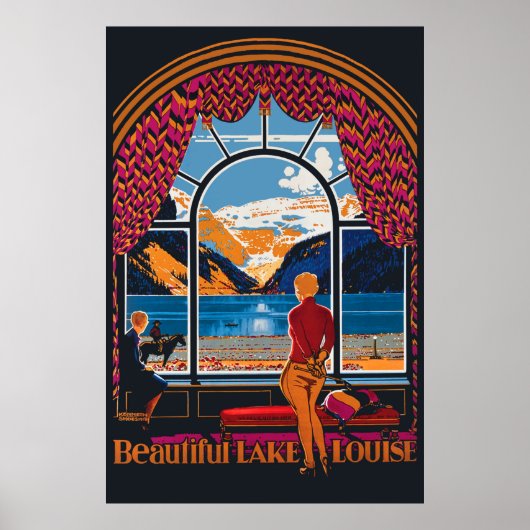 Lake Louise, uitzicht vanuit het raam, Canada Poster (Voorkant)