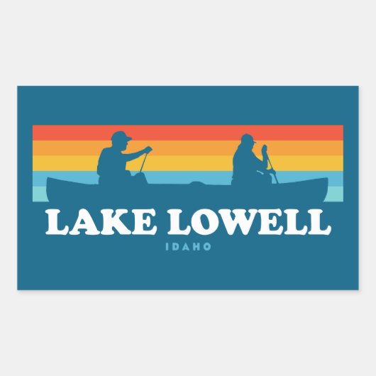 Lake Lowell Idaho kano Rechthoekige Sticker (Voorkant)