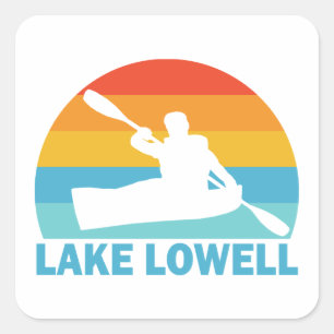 Lake Lowell Idaho Kayak Vierkante Sticker