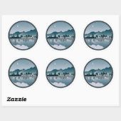 Lake Lowell Idaho Reflectie Ronde Sticker (Vel)