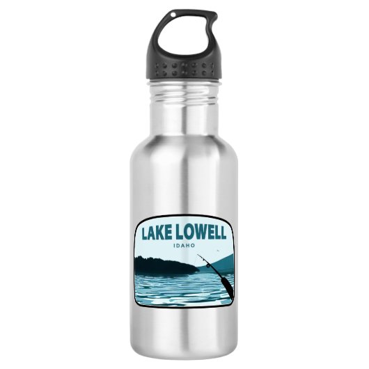 Lake Lowell Idaho Vistehengel Waterfles (Voorkant)