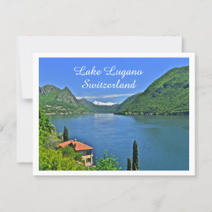 LAKE LUGANO, ZWITSERLAND BRIEFKAART