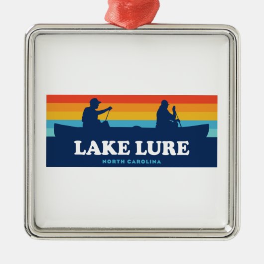 Lake Lure North Carolina Canoe Metalen Ornament (Voorkant)