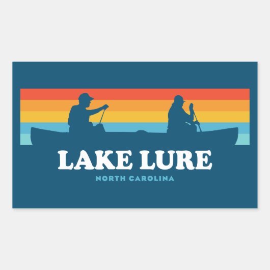 Lake Lure North Carolina Canoe Rechthoekige Sticker (Voorkant)