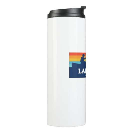 Lake Lure North Carolina Canoe Thermosbeker (Gedraaid links)