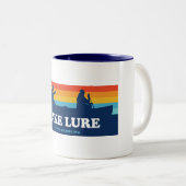 Lake Lure North Carolina Canoe Tweekleurige Koffiemok (Voorkant rechts)