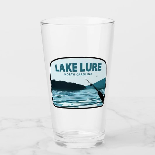 Lake Lure North Carolina Gevist Rod Glas (Voorkant)
