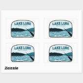 Lake Lure North Carolina Gevist Rod Rechthoekige Sticker (Vel)