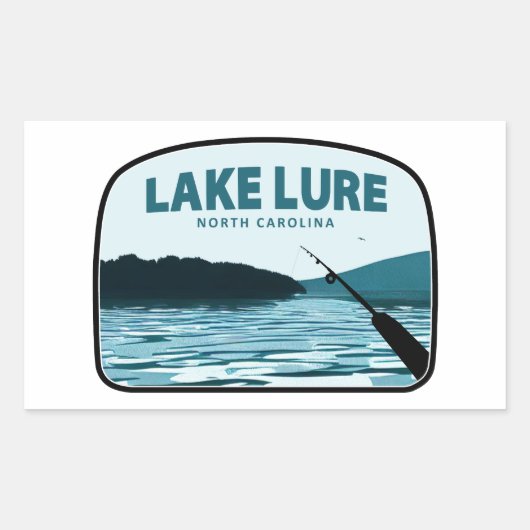 Lake Lure North Carolina Gevist Rod Rechthoekige Sticker (Voorkant)