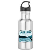 Lake Lure North Carolina Gevist Rod Waterfles (Voorkant)