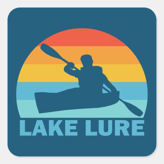 Lake Lure North Carolina Kayak Vierkante Sticker (Voorkant)