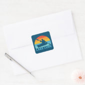 Lake Lure North Carolina Kayak Vierkante Sticker (Envelop)