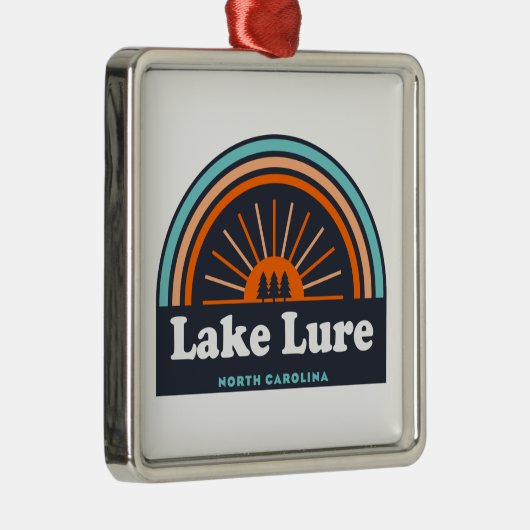Lake Lure North Carolina Rainbow Metalen Ornament (Rechts)