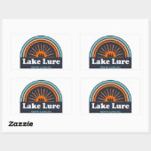 Lake Lure North Carolina Rainbow Rechthoekige Sticker (Vel)