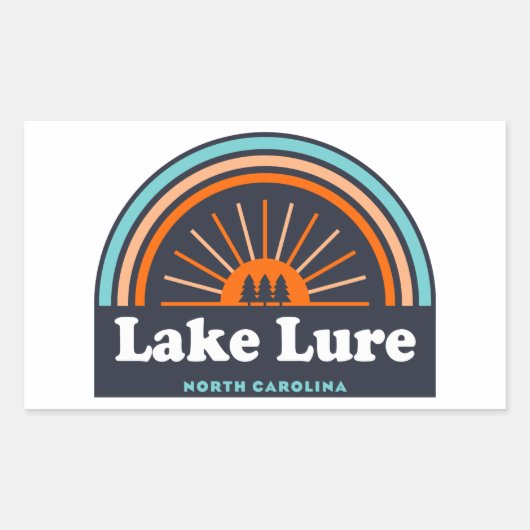 Lake Lure North Carolina Rainbow Rechthoekige Sticker (Voorkant)