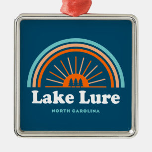 Lake Lure North Carolina Regenboog Metalen Ornament