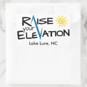 Lake Lure - Verhoog uw hoogte rechthoek Sticker (Tas)