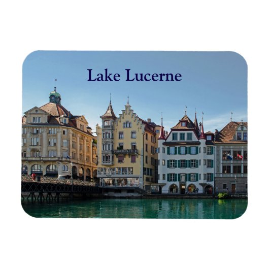 Lake Luzern, Zwitserland Waterfront Magnet Magneet (Horizontaal)