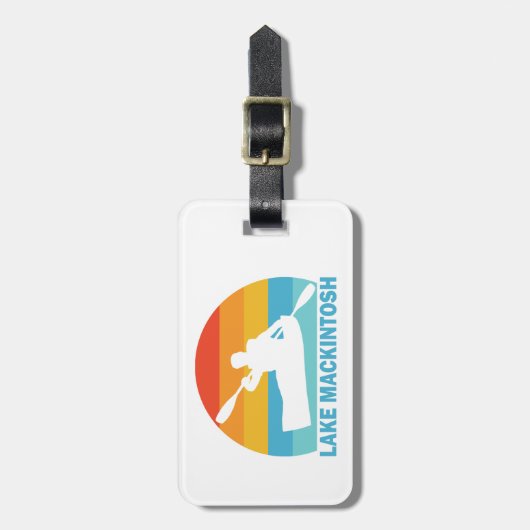 Lake Mackintosh North Carolina Kayak Bagagelabel (Voorkant verticaal)