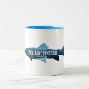 Lake Mackintosh North Carolina Vis Tweekleurige Koffiemok