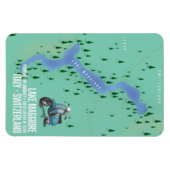 Lake Maggiore Italië - Zwitserland-kaart Magneet (Horizontaal)